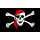 Pirátská vlajka červený šátek